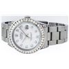 Image 6 : Rolex Mens SS Diamond Lugs 3.2 Ctw MOP Diamond Oyster Band Datejust Wristwatch