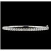 Image 1 : 14KT White Gold 3.12 ctw Diamond Bangle Bracelet