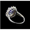 Image 3 : 14KT White Gold 3.63 ctw Tanzanite and Diamond Ring