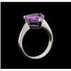 Image 4 : 3.23 ctw Amethyst Ring - 18KT White Gold
