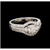 Image 1 : 14KT White Gold 0.88 ctw Diamond Ring