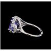 Image 3 : 14KT White Gold 3.07 ctw Tanzanite, Sapphire and Diamond Ring