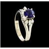 Image 4 : 1.07 ctw Sapphire and Diamond Ring - Platinum