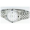 Image 5 : Rolex Stainless Steel Diamond and Sapphire DateJust Men's Wristwatch