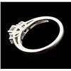 Image 3 : 0.50 ctw Diamond Three Stone Ring - 14KT White Gold