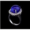 Image 4 : 13.98 ctw Tanzanite and Diamond Ring - 14KT White Gold