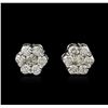 Image 1 : 14KT White Gold 1.20 ctw Diamond Earrings