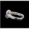 Image 3 : 14KT White Gold 1.56 ctw Tanzanite and Diamond Ring