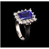 Image 4 : 2.76 ctw Tanzanite and Diamond Ring - 14KT White Gold