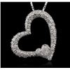 Image 1 : 14KT White Gold 1.35 ctw Diamond Pendant With Chain