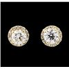 Image 1 : 1.64 ctw Diamond Earrings - 14KT Yellow Gold