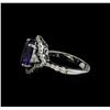 Image 3 : 4.54 ctw Tanzanite and Diamond Ring - 14KT White Gold