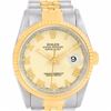 Rolex 18KT Two Tone Gold Datejust Mens Wristwatch
