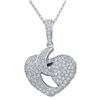 Image 1 : 14KT White Gold 1.31ctw Diamond Pendant with Chain