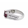 Image 2 : 18KT White Gold 1.72ct Tourmaline and Diamond Ring