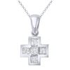 18KT White Gold 0.81ctw Diamond Pendant with Chain