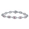 14KT White Gold 2.75ctw Pink Sapphire and Diamond Bracelet