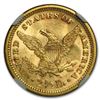 Image 2 : 1878 $2 1/2 Liberty Head Quarter Eagle Gold Coin NGC MS62