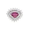 14KT White Gold 1.50ct Pink Sapphire and Diamond Ring