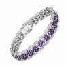 14KT White Gold 8.96ctw Amethyst and Diamond Bracelet