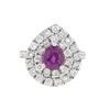 14KT White Gold 1.80ct Pink Sapphire and Diamond Ring