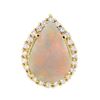 14KT Yellow Gold 7.25ct Opal and Diamond Ring