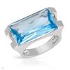 14KT White Gold 14.33ctw Blue Topaz Ring