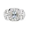 14KT White Gold 2.63ct Aquamarine and Diamond Ring