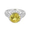 14KT White Gold 3.45ct GIA Cert Chrysoberyl and Diamond Ring