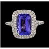 14KT White Gold 3.43ct Tanzanite and Diamond Ring