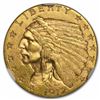 Image 1 : 1912 $2 1/2 Indian Head Quarter Eagle Gold Coin NGC MS62