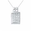 18KT White Gold 0.66ctw Diamond Pendant with Chain