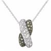 Image 1 : 14KT White Gold 0.56ctw Diamond Pendant with Chain