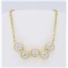 Image 1 : 14KT Yellow Gold 1.60ctw Diamond Pendant with Chain