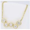 Image 2 : 14KT Yellow Gold 1.60ctw Diamond Pendant with Chain