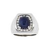 14KT White Gold 5.53ct Sapphire and Diamond Ring