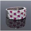 Image 2 : 14KT White Gold 1.60ctw Ruby and Diamond Ring