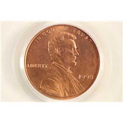 1998 WIDE AM LINCOLN CENT PCGS MS65RD