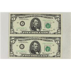 2-1969 $5 FRN STAR NOTES CRISP UNC