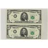 Image 1 : 2-1969 $5 FRN STAR NOTES CRISP UNC