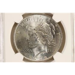 1922 PEACE SILVER DOLLAR NGC MS63
