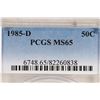 Image 3 : 1985-D KENNEDY HALF DOLLAR PCGS MS65