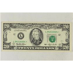 1993 $20 FRN STAR NOTE UNC