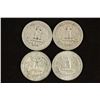 Image 2 : 1939,48,54 & 1964 WASHINGTON SILVER QUARTERS