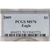 Image 3 : 2009 AMERICAN SILVER EAGLE PCGS MS70