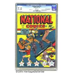 National Comics #1 Mile High pedigree (Quality, 1940) CGC VF- 7.5 White pages.
