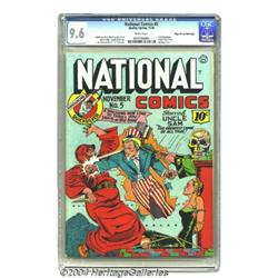 National Comics #5 Mile High pedigree (Quality, 1940) CGC NM+ 9.6 White pages.