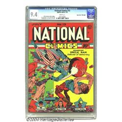 National Comics #13 Mile High pedigree (Quality, 1941) CGC NM 9.4 White pages.