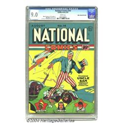 National Comics #14 Mile High pedigree (Quality, 1941) CGC VF/NM 9.0 White pages.