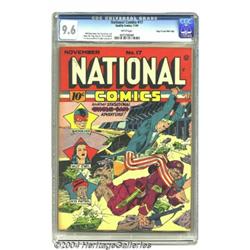 National Comics #17 Mile High pedigree (Quality, 1941) CGC NM+ 9.6 White pages.